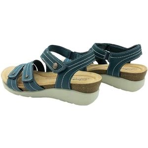 Clarks Dames Calenne Clara sandaal, blauw Combi, 7 UK, Blauwe Combi, 41 EU