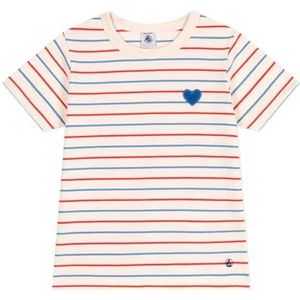 Petit Bateau - T-shirt - Vanille - Korte Mouwen - Iconische Strepen