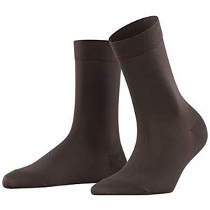 FALKE Dames Sokken Cotton Touch W SO Katoen Eenkleurig 1 Paar, Bruin (Dark Brown 5233) nieuw - milieuvriendelijk, 39-42