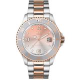 Ice-Watch - ICE steel Silver sunset rose-gold - Dameshorloge in zilver met metalen armband - 016769 (Medium)