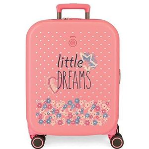 Enso Little Dreams Cabinekoffer, roze, 40 x 55 x 20 cm, harde ABS-kunststof, geïntegreerde TSA-sluiting, 37 l, 2,74 kg, 4 wielen, handbagage, Roze, Eén maat, cabinekoffer