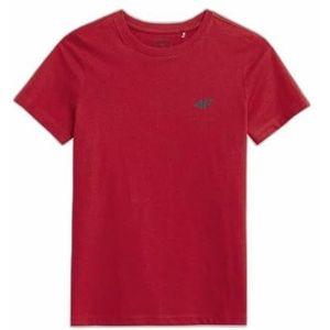 4F JUNIOR T-shirt M291 kleur rood, maat 158 voor heren, Rood, 158