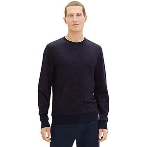 TOM TAILOR Sweatshirt voor heren, 32455 - Sky Captain Blue Line Design, L