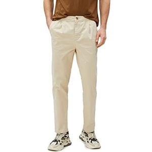 Koton Chino broek voor heren, elastische taille, zakken, gedetailleerde broek, beige (057), 40