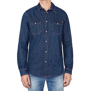 Pepe Jeans Hammond-overhemd voor heren, Blauw (Denim-xv9), XS