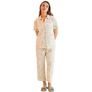 women'secret Capri damespyjama-set, groene print, XS