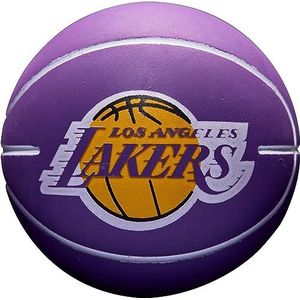 Wilson Basketball, NBA Dribbler, Los Angeles Lakers, binnen en buiten, kindermaat, Ø 6 cm, paars