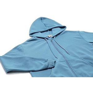 Fumo Gebreide hoodie voor heren, met ritssluiting, polyester, denimblauw, maat M, denimblauw, M