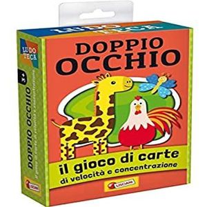 Lisciani Giochi - Ludoteca Le Cards van kinderen, dubbele ogen, gezelschapsspel, meerkleurig, 85750