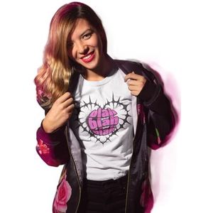 Republic of California Unisex URCTS001-XXL-WH Blah-blauw T-shirt - wit, XXL, Wit, XXL