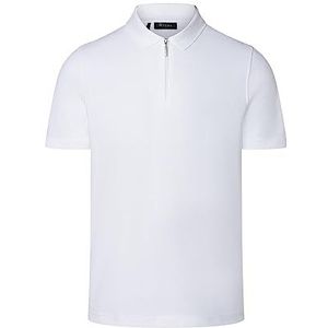 Maerz Poloshirt voor heren, met rits, puur wit, regular