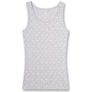 Sanetta Grijs onderhemd voor meisjes, lichtgrijs, gemêleerd, 128 cm