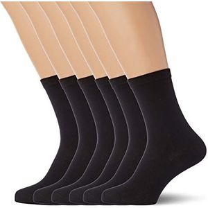 Dim Sokken duurzaam katoen multipack dames x6, zwart, 44 EU