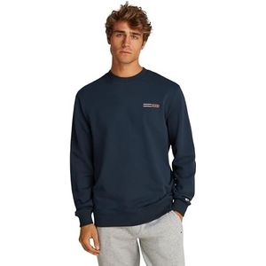 Tommy Jeans Heren TJM REG ENTRY GRAPHIC CREW EXT Pullover Sweatshirt, Blauw, S, Blauw (Donker Nacht Marine), S