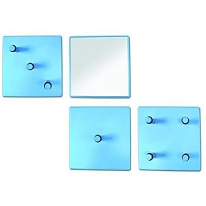 HAKU Möbel 4-delige kledingkastset, 6 x 15 x H: 15 cm, blauw