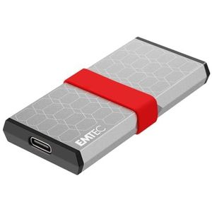 EMTEC - Draagbare SSD X205 Mini - 1TB - Tot 1100MB/s Lezen - USB-C 3.2 Gen2 - Aluminium Behuizing