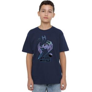 Star Wars Death Star Defenders Unisex Kids T-shirt, marineblauw, 12-13 jaar, marineblauw, 12-13 jaar