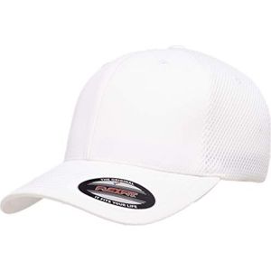 Flex fit Ultrafibre Airmesh Custom Cap voor heren, Wit, L/XL