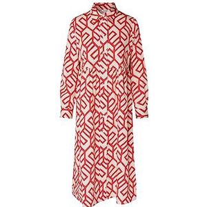 Seidensticker Damesjurk met lange mouwen, regular fit, koraalrood, 34