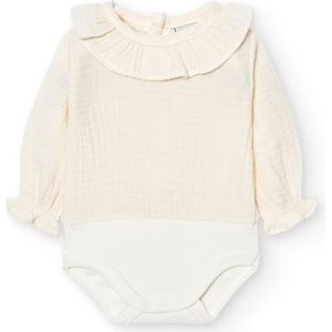 BABIDU Babybody met lange mouwen van 100% katoen, babybody voor pasgeborenen van bamboestof met ruches, zacht, ademend en hypoallergeen, voor de gevoelige huid, uniseks kleding