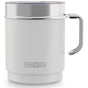 SIGG - Camp thermosbeker - Travel Mug Snow White - Met Tritan deksel - Vaatwasmachinebestendig - Met handvat - BPA-vrij - Dubbelwandig - Wit - 0,36L