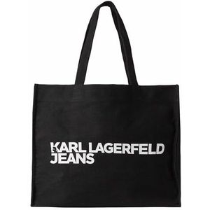 Karl Lagerfeld Jeans, Dames, Essentiële Logo Shopper,Zwart, One size