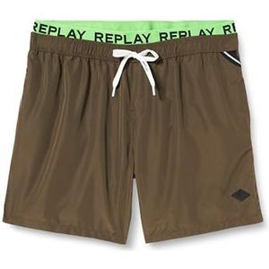 Replay Heren LM1124 Boardshorts, 934 Strategy Green, L, 934 Strategy Green, L