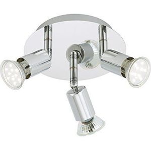 Briloner Leuchten Plafondlamp, badkamerlamp, LED-lamp, plafondlamp, badkamerlamp, LED-spots, woonkamerlamp, plafondspot, zwenk- en draaibaar