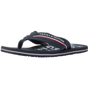 Tommy Hilfiger Heren Web Beach Sandaal FM0FM05340 Flip Flops, Blauw, 10 UK, Blauw, 44 EU