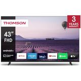 THOMSON 43-inch (109 cm) Full HD Smart Android TV (WLAN, HDR, drievoudige tuner DVB-C/S2/T2, Netflix, Youtube, Prime Video, Disney+) - 43FA2S13-2023