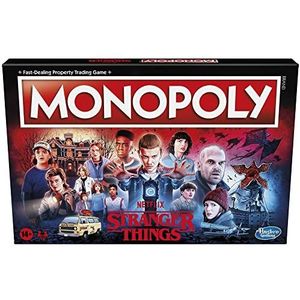 Hasbro Gaming Monopoly: Netflix Stranger Things Edition bordspel voor volwassenen en tieners vanaf 14 jaar, spel voor 2-6 spelers, veelkleurig
