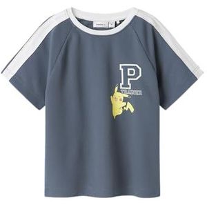 Name It - Nmmmanak Pokemon Nreg Ss Poly Top - T-shirt - Blue Mirage - Jongens