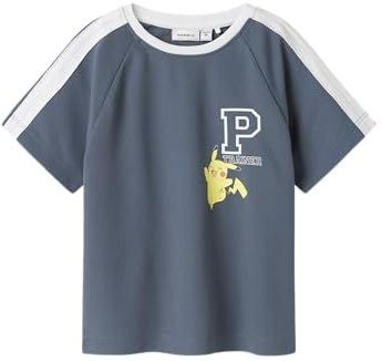 Name It - Nmmmanak Pokemon Nreg Ss Poly Top - T-shirt - Blue Mirage - Jongens