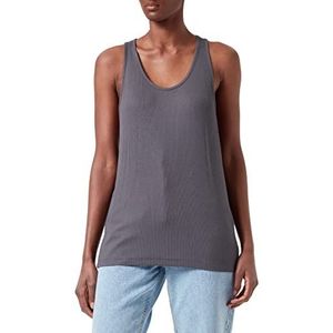 JACK & JONES Dames Jjxx Jxfleur Sl Loose Rib Tank Top Blouse, asphalt, XS
