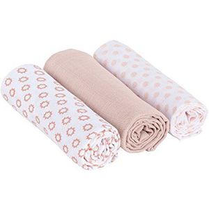 LÄSSIG Baby Inbakeren Deken Spuck Deken Inbakeren Doek Zachte Knuffel Katoen Voorgewassen/Swaddle & Burp Deken Little Chums Roze