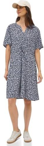 Cecil - Gestructureerde Jurk - Blauw - Dames