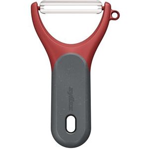 Zyliss Y-vormige zachte huidschiller, extra scherpe dunschiller van fruit en groenten met duurzame tarwestro comfortabele grip, hoes voor veiligheid, roestvrij staal, vaatwasmachinebestendig