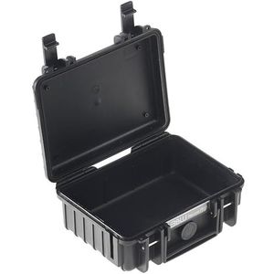 B&W Outdoor Case Hard Case Type 500 leeg (Hard Case Case IP67, zonder inhoud, waterdicht, binnenmaat 20,5x14,5x8cm, Zwart)