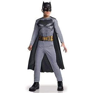 RUBIES Officieel DC – Batman – instapkostuum voor kinderen – officieel Batman-kostuum met bedrukte jumpsuit, zwarte cape en pvc-masker inbegrepen