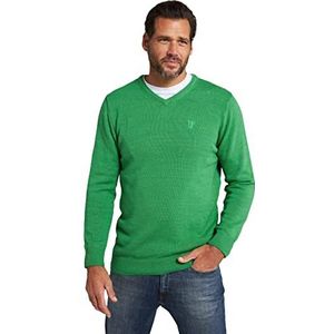 JP 1880 Heren, basic-vorm, V-hals, groen, 4XL