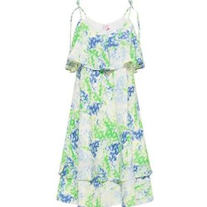 IZIA midi-jurk dames, blauw, groen, L