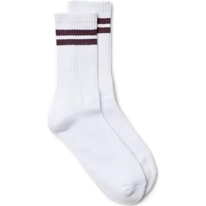 VERO MODA Vmmel Stripe Sporty Socks Noos, wit (snow white), One size