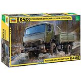 1:35 Zvezda 3692 Russian 2-Axle Military Truck K-4350 Plastic Modelbouwpakket