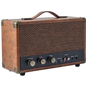 GPO Westwood Mini Speaker met Bluetooth, RCA-ingang en oplaadbare batterij - Bruin