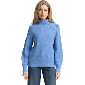 Tom Tailor - 1047670 - Sweatshirt - Losvallend - Opstaande Kraag - Ribstructuur