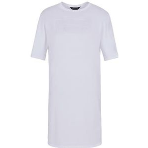 Armani Exchange Sustainable, klassieke pasvorm, casual jurk, wit, XS