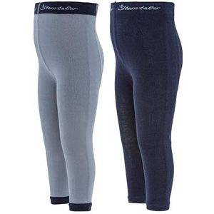 Sterntaler Jongensleggings dubbelpak tractor, blauw, 74
