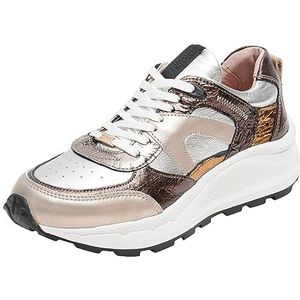 Fred de la Bretoniere Hazel Low Sneakers voor dames, zilver, 36 EU, zilver, 36 EU