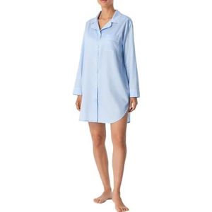 Schiesser dames nachthemd, Lichtblauw wit piping, 44