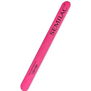 Semilac Rechte nagelvijl, nummer 120/180, houten roze
